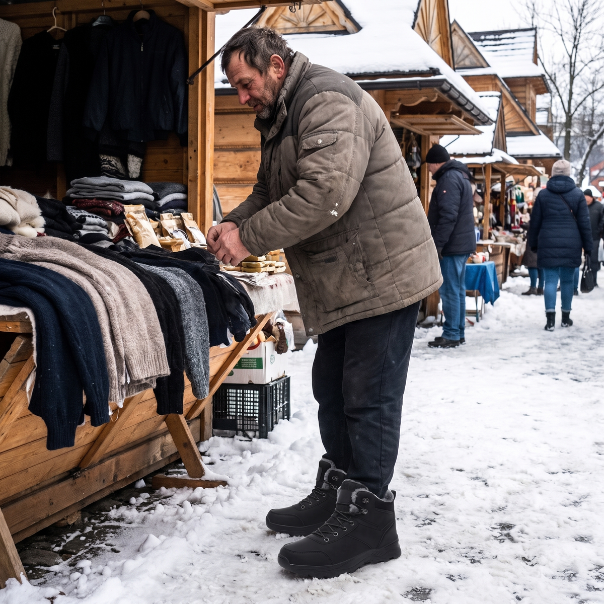Buty zimowe męskie do pracy na zewnątrz