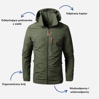 Kurtka Varsity – Outdoor – 100% Wodoodporna i Wiatroszczelna – Przejściowa