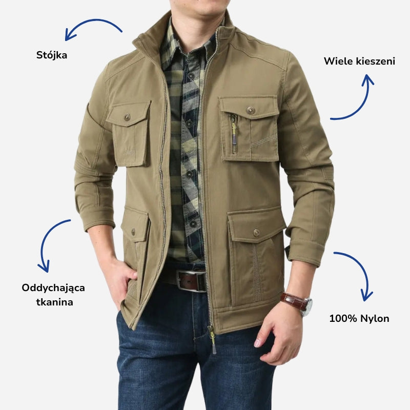 Męska kurtka outdoorowa – 100% nylon