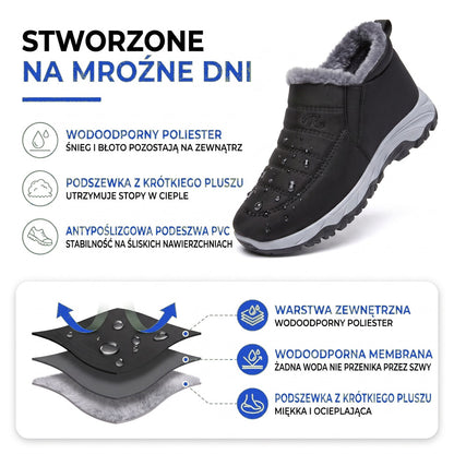 Botki zimowe damskie wsuwane - Wodoodporne - Lekkie za kostkę