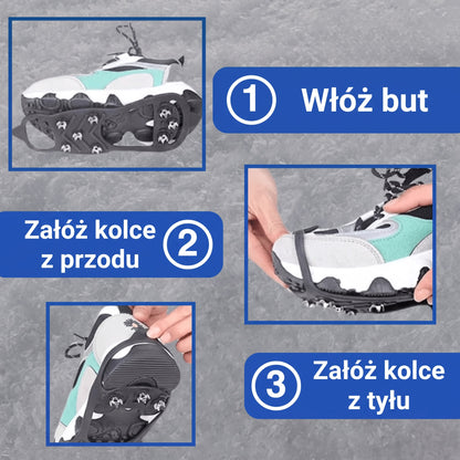 Raczki na buty ze stalowymi kolcami