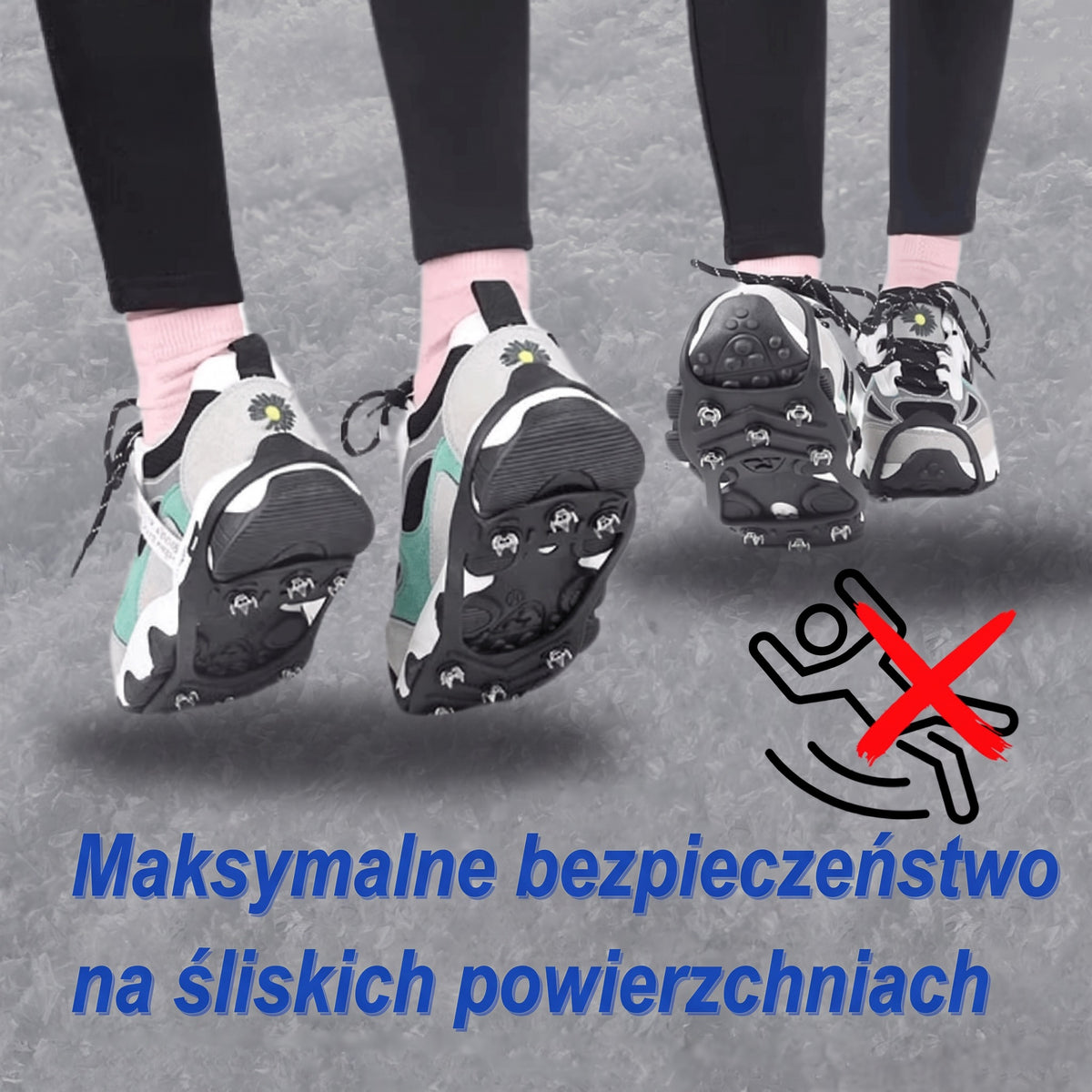 Raczki na buty ze stalowymi kolcami