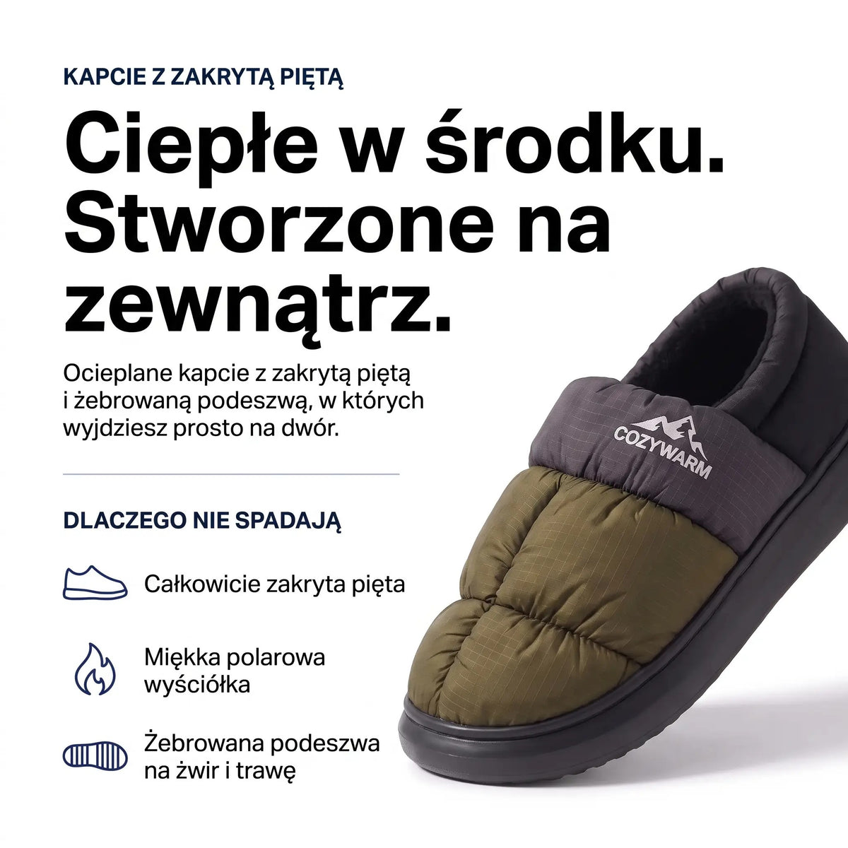 Kapcie z zakrytą piętą: zalety