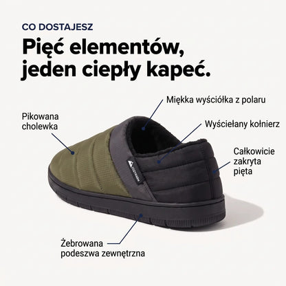 Kapcie z zakrytą piętą: pięć elementów