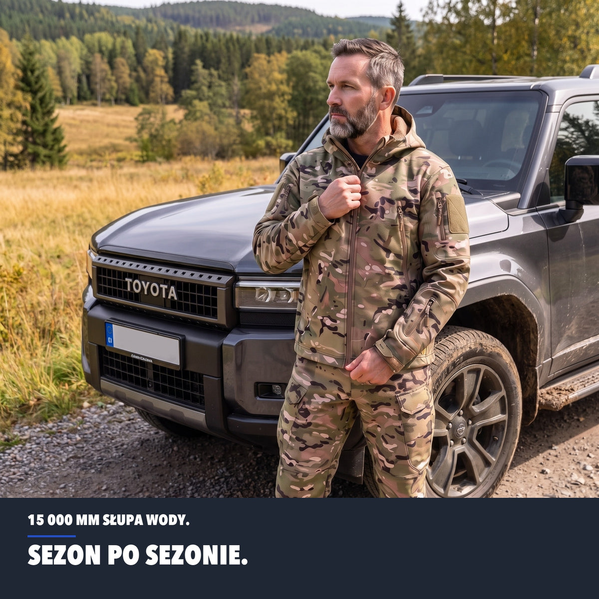Kurtka Softshell Męska Moro – w terenie