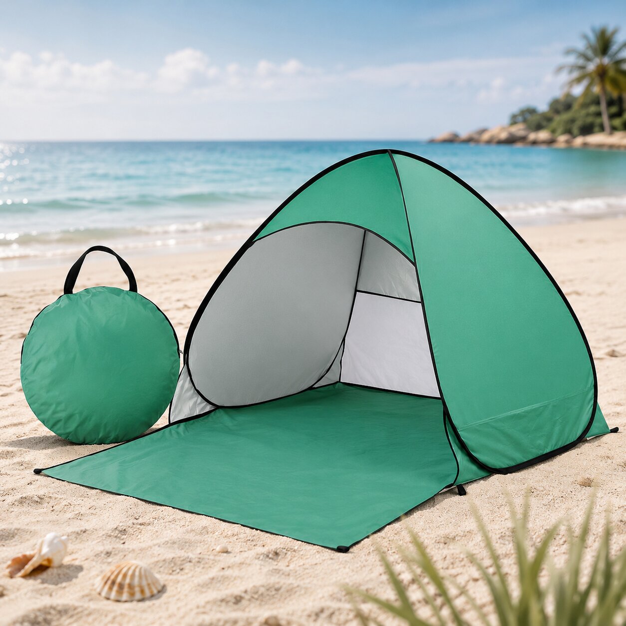 Namiot Plażowy Pop-Up - Ochrona UV 50+ - Rozkładanie w Sekundy
