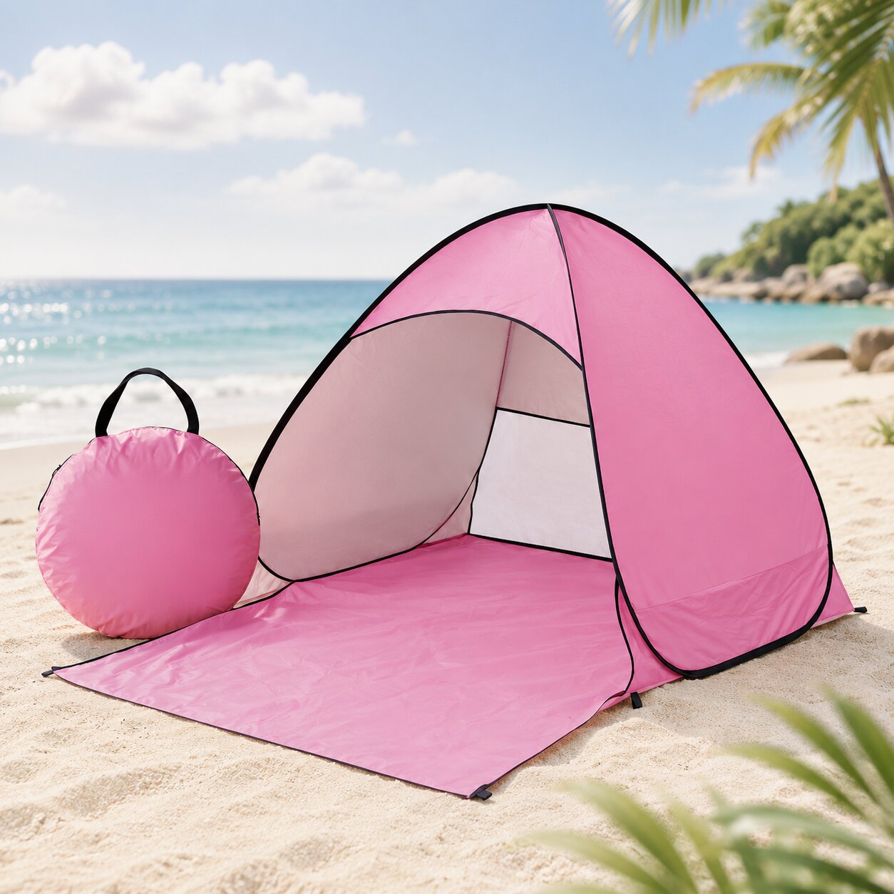 Namiot Plażowy Pop-Up - Ochrona UV 50+ - Rozkładanie w Sekundy