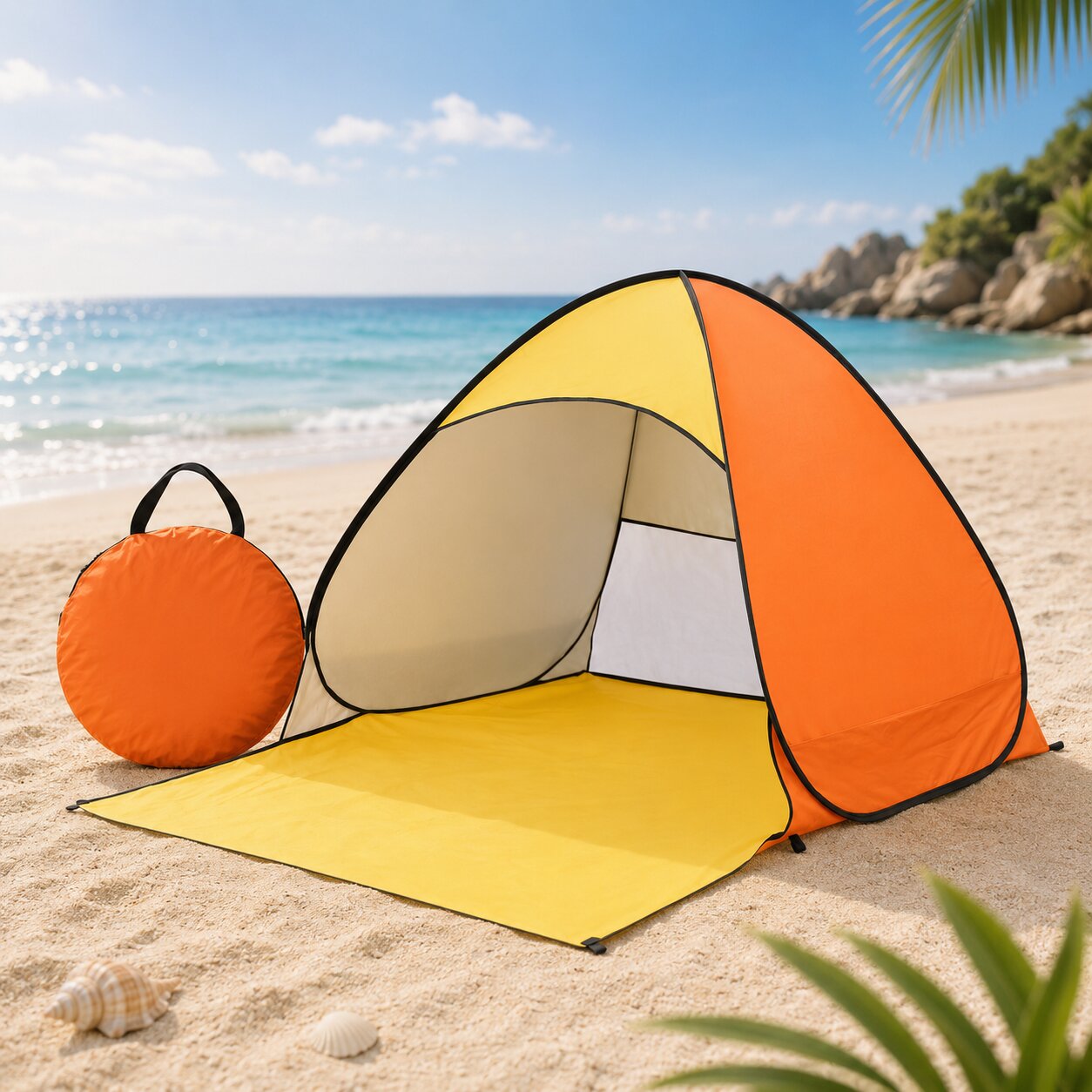 Namiot Plażowy Pop-Up - Ochrona UV 50+ - Rozkładanie w Sekundy