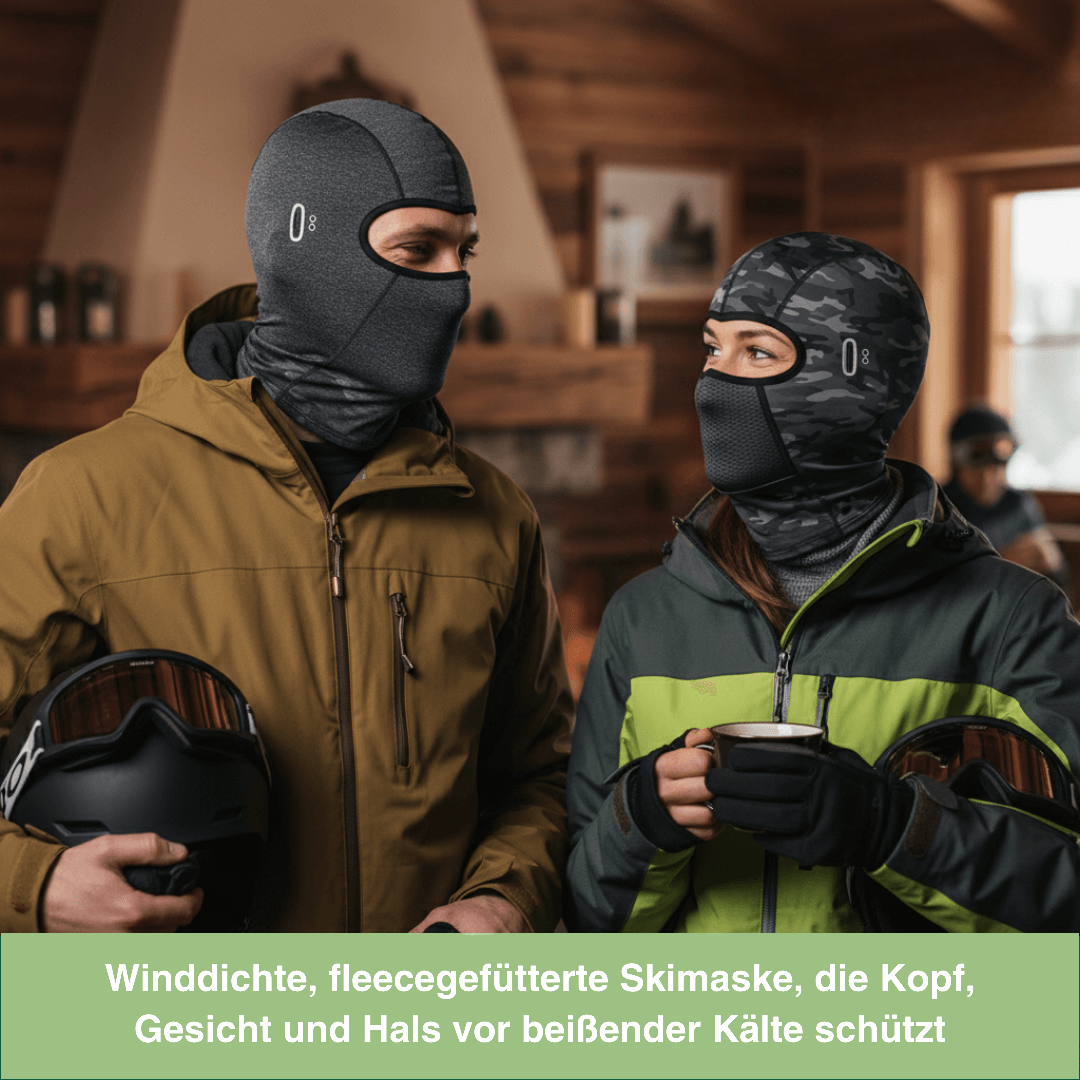 Wiatroszczelna kominiarka z polarowym futrem na rower i motocykl