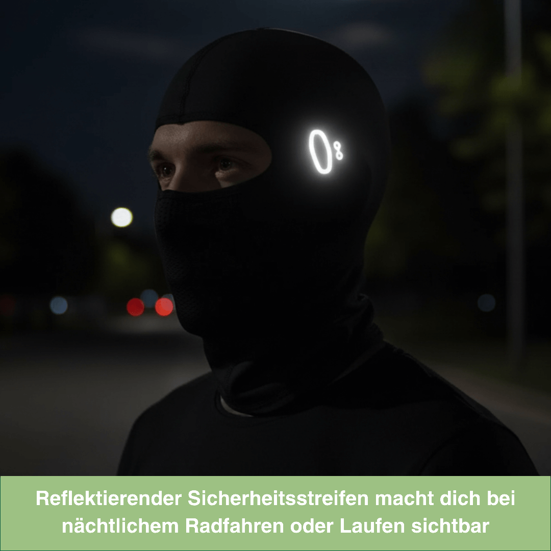 Wiatroszczelna kominiarka z polarowym futrem na rower i motocykl