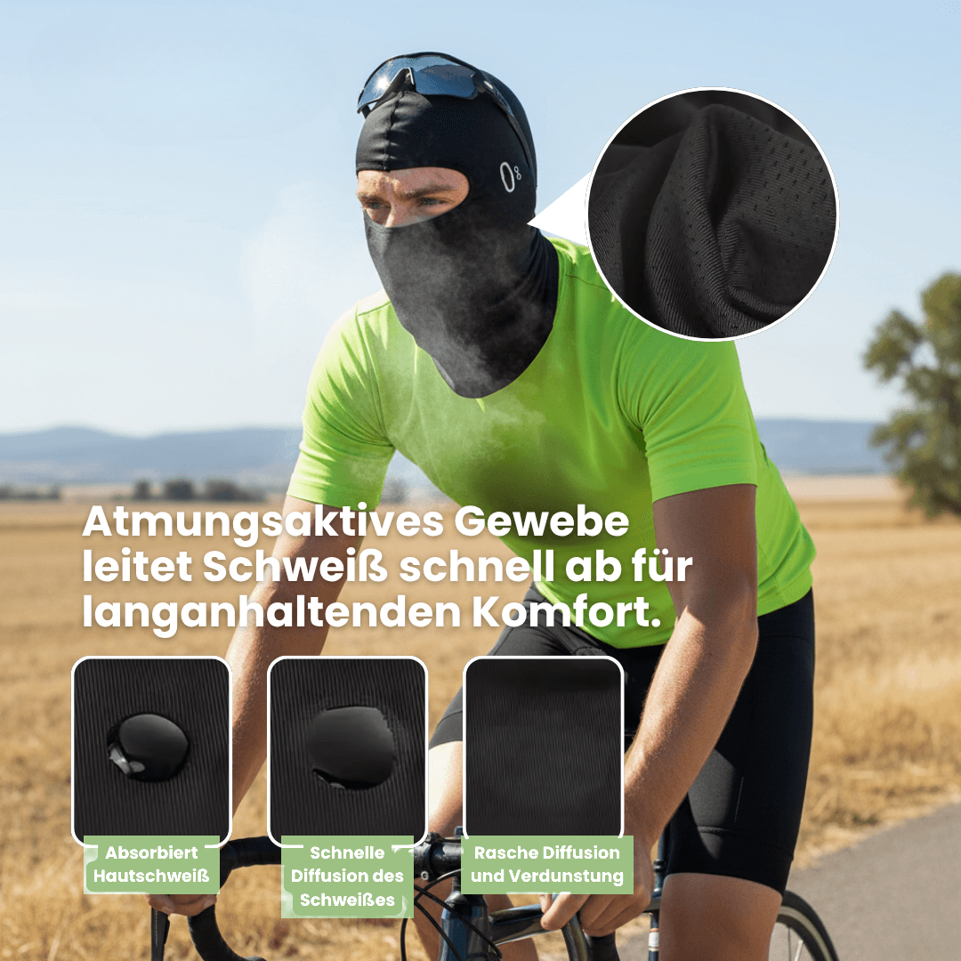 Wiatroszczelna kominiarka z polarowym futrem na rower i motocykl