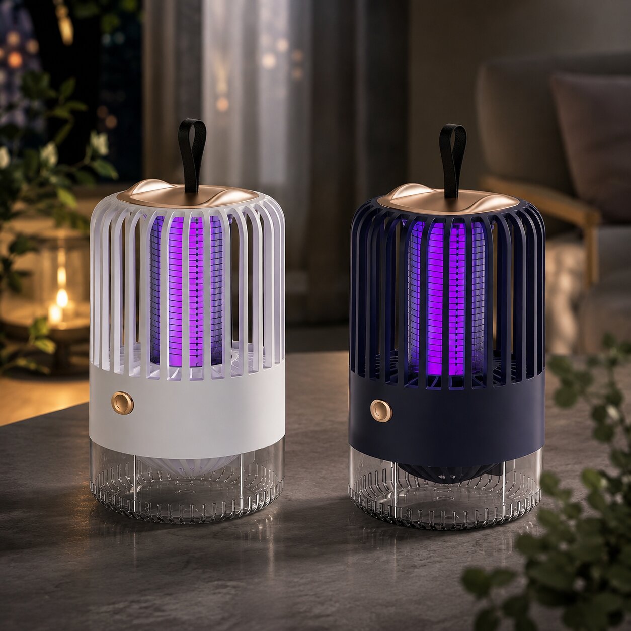 Łapka na Komary do Wnętrz - Lampa UV na Akumulator - Bezgłośna do Sypialni