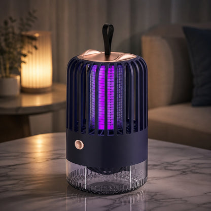 Łapka na Komary do Wnętrz - Lampa UV na Akumulator - Bezgłośna do Sypialni
